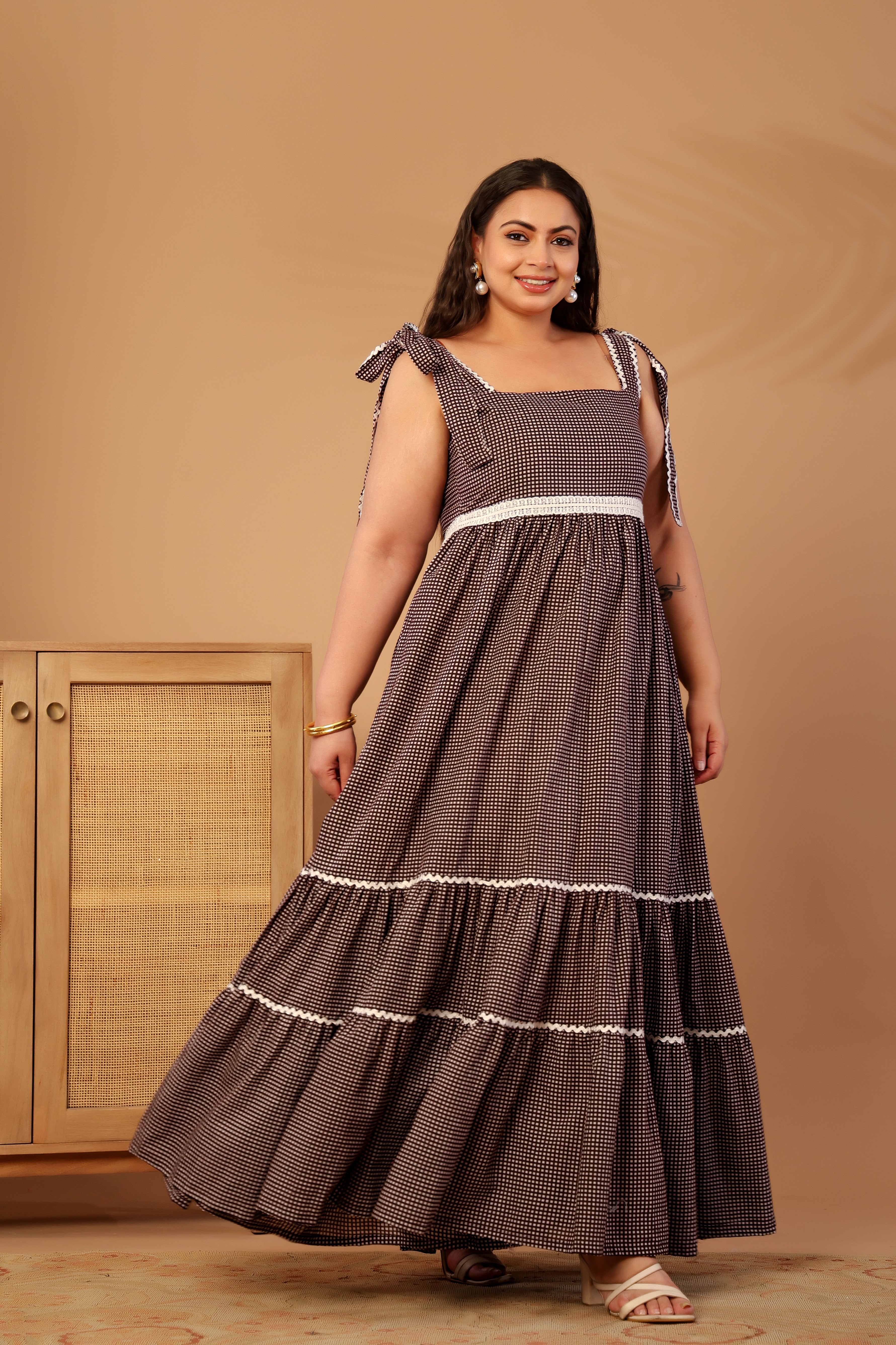 Twirl Check dress