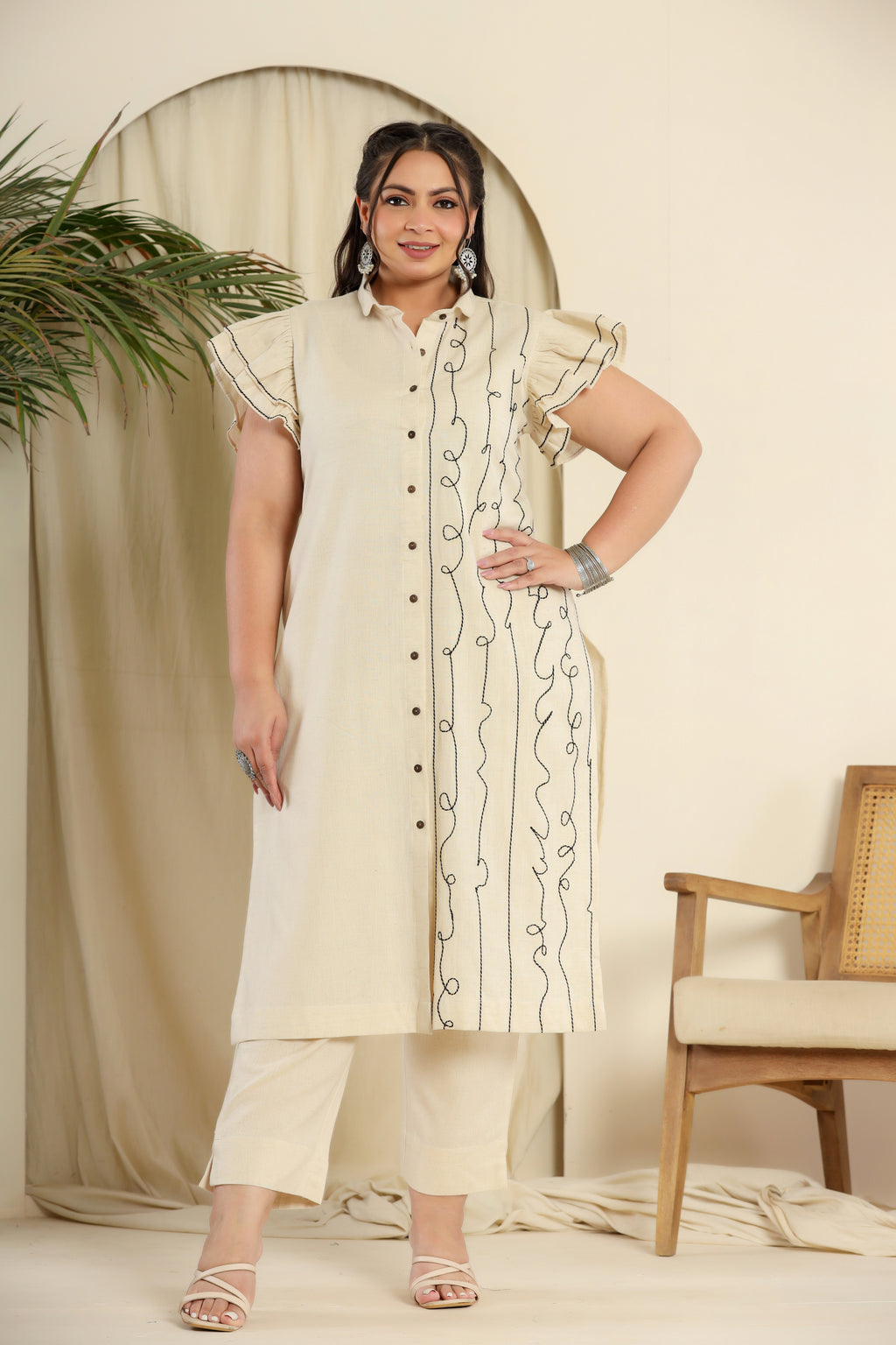 Off white organic cotton co-ord set