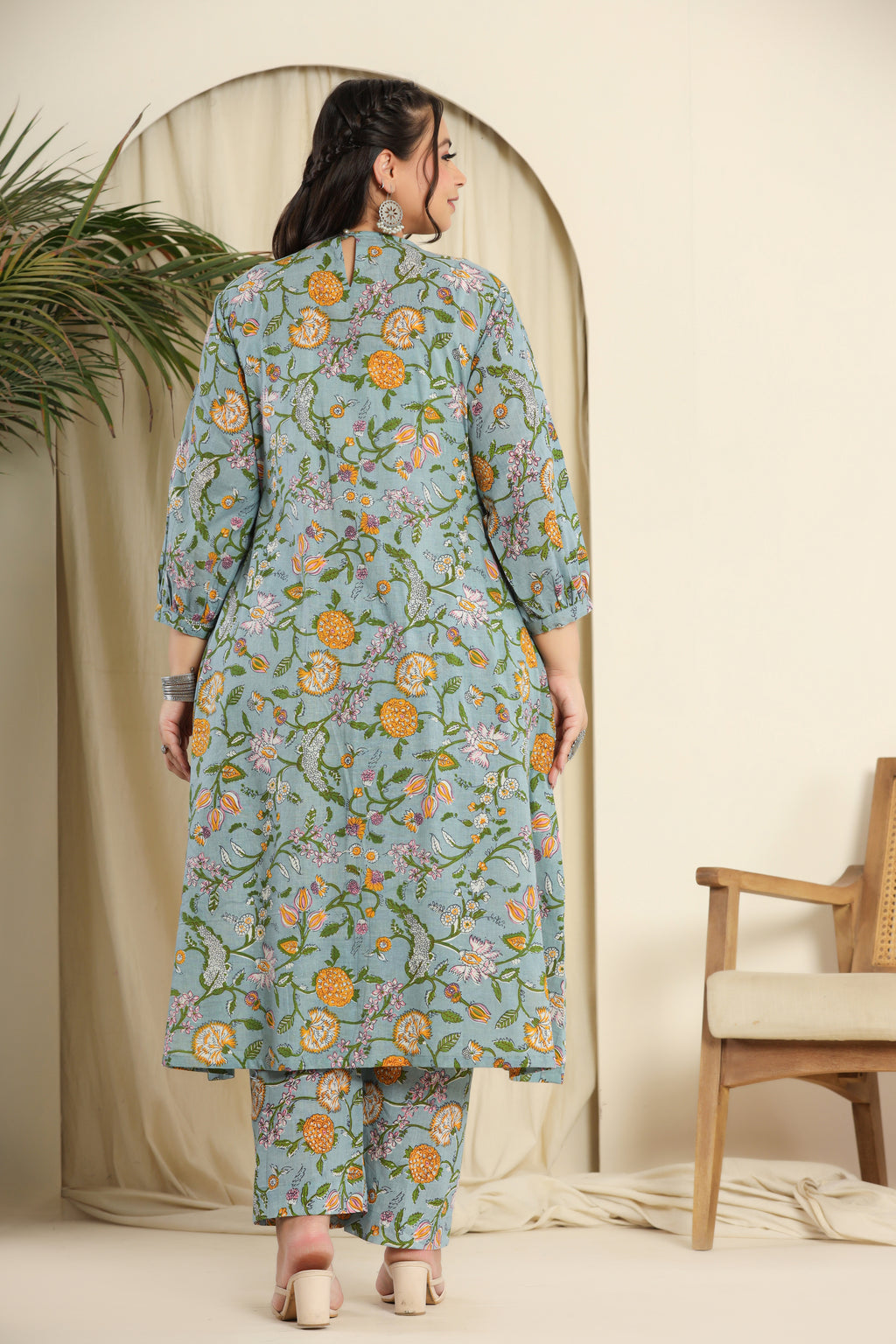 Turquoise floral co-ord set