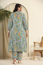 Turquoise floral co-ord set
