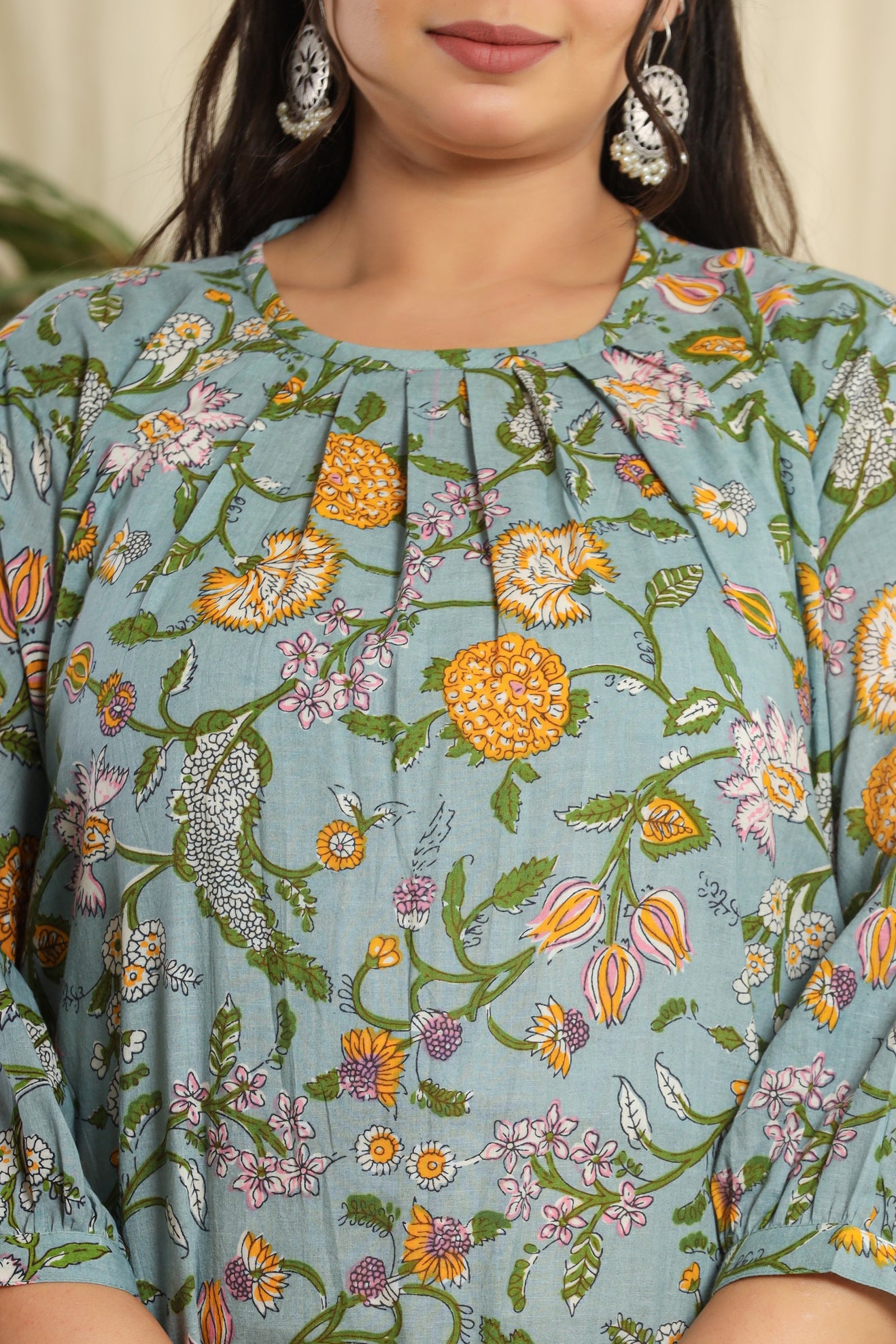 Turquoise floral co-ord set
