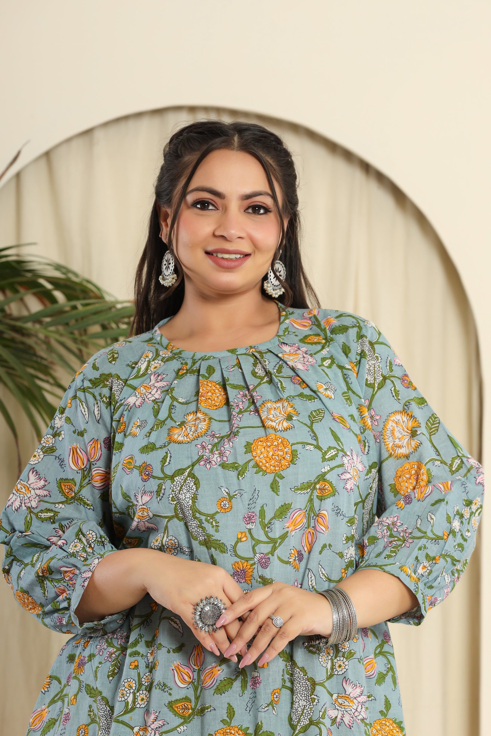 Turquoise floral co-ord set