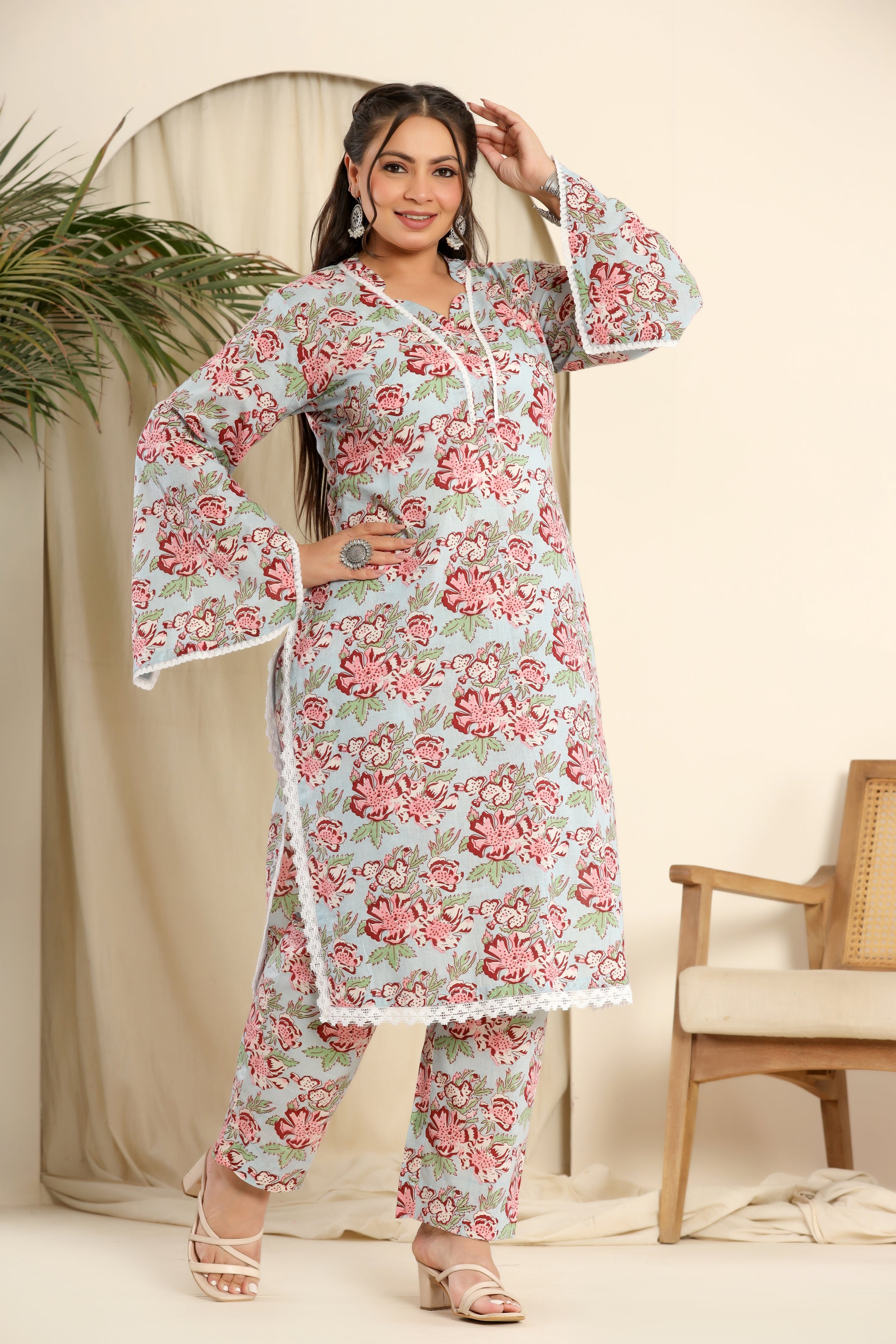 Multicolour everyday floral co-ord set