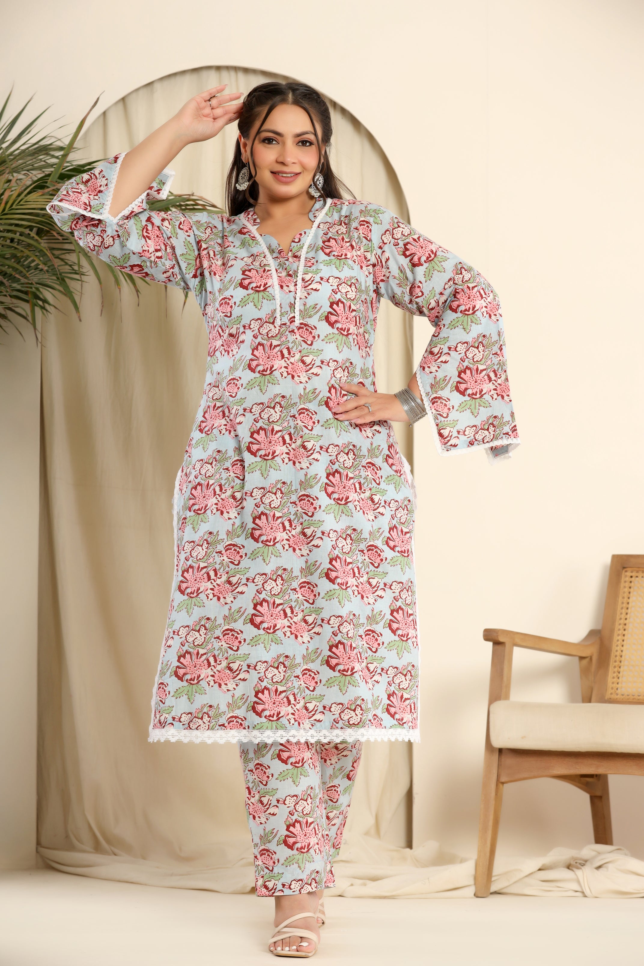 Multicolour everyday floral co-ord set
