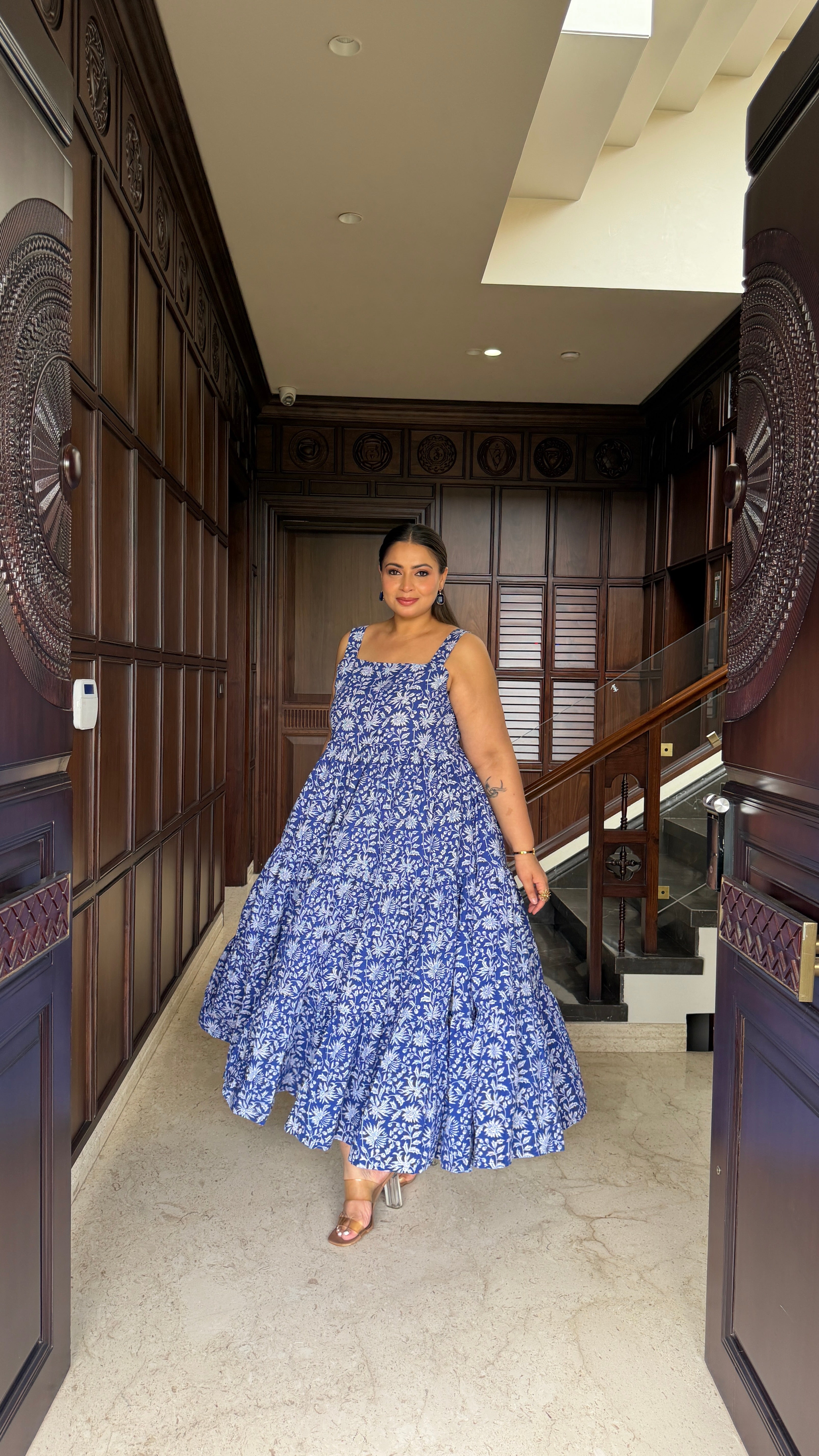 Blue floral Dress