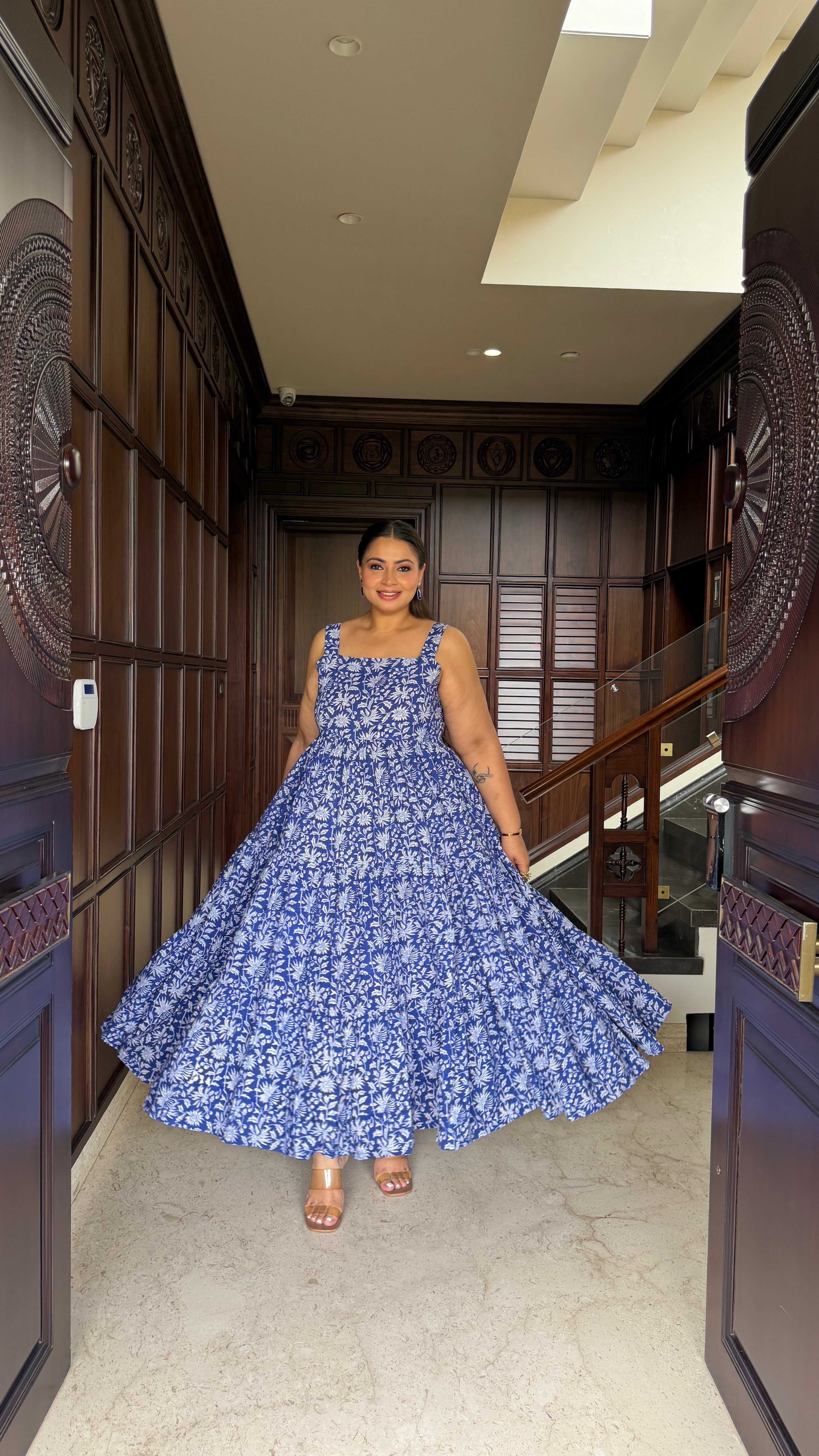 Blue floral Dress