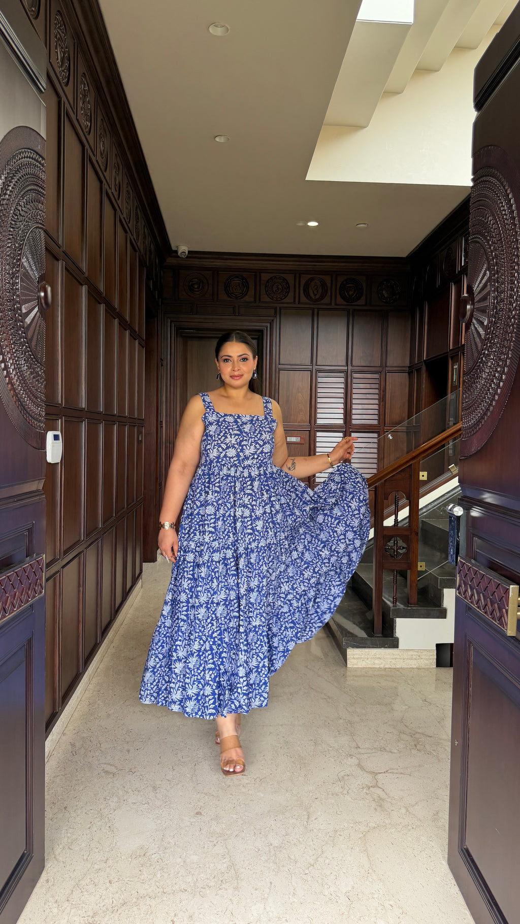 Blue floral Dress