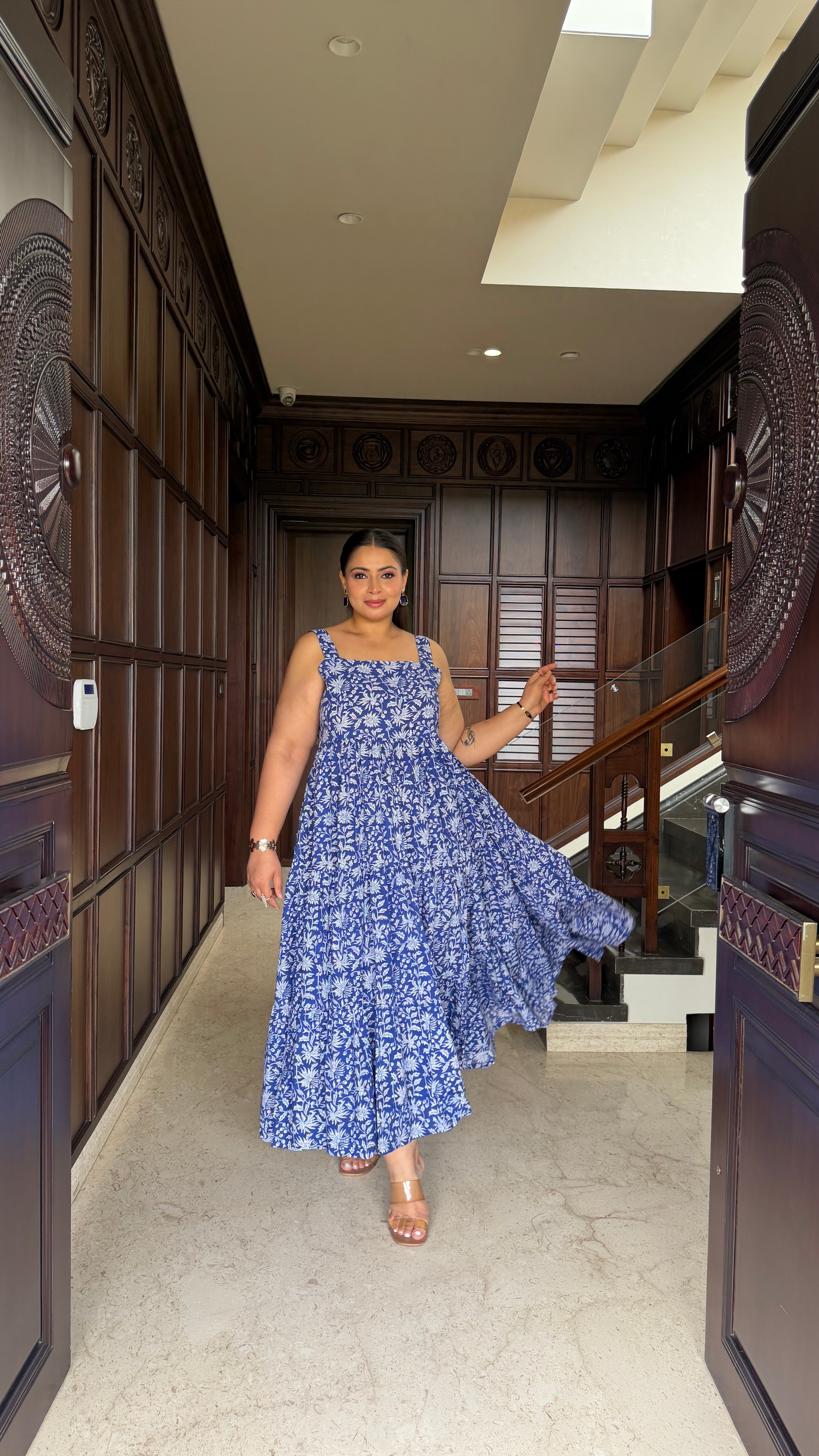 Blue floral Dress