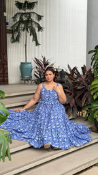 Blue floral Dress