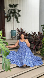 Blue floral Dress