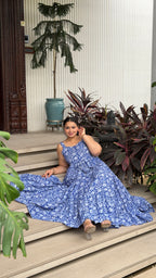 Blue floral Dress