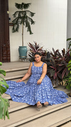 Blue floral Dress