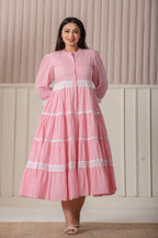 Pink white stripe Dress