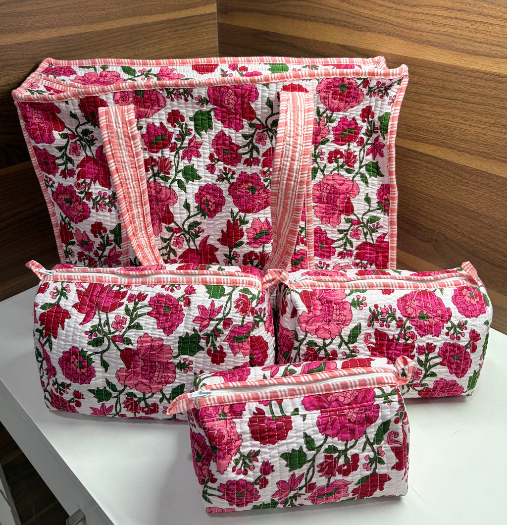 Pink Peony Bags