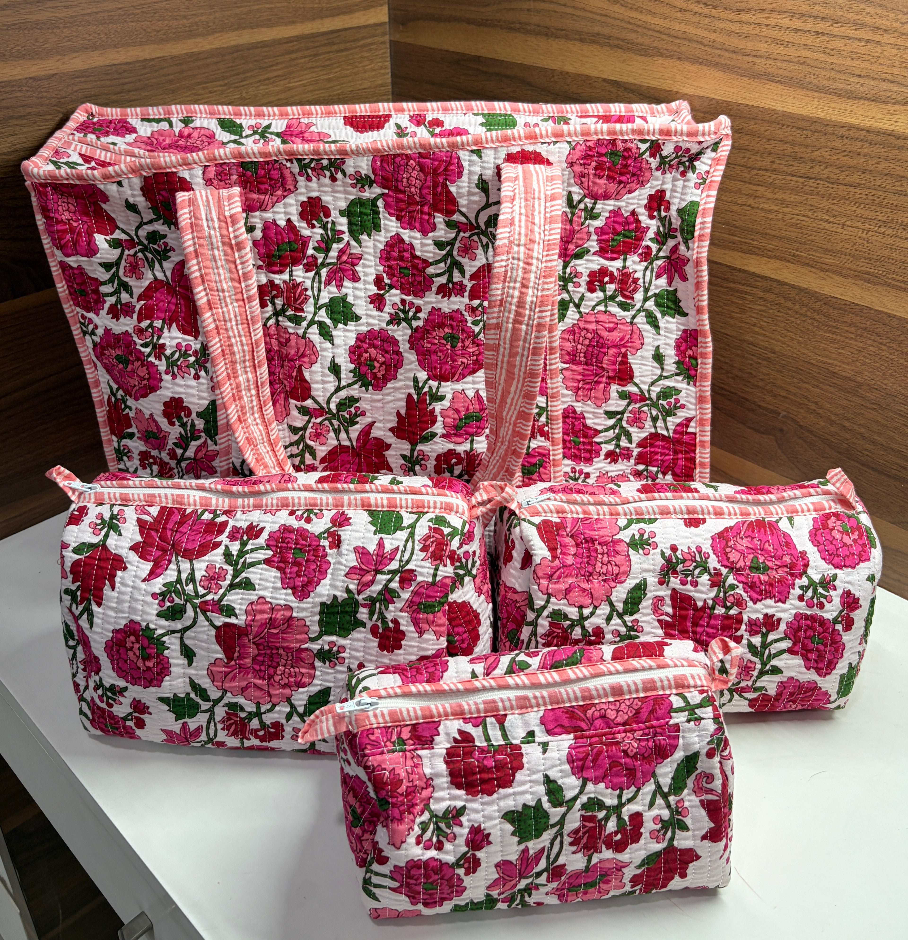 Pink Peony Bags