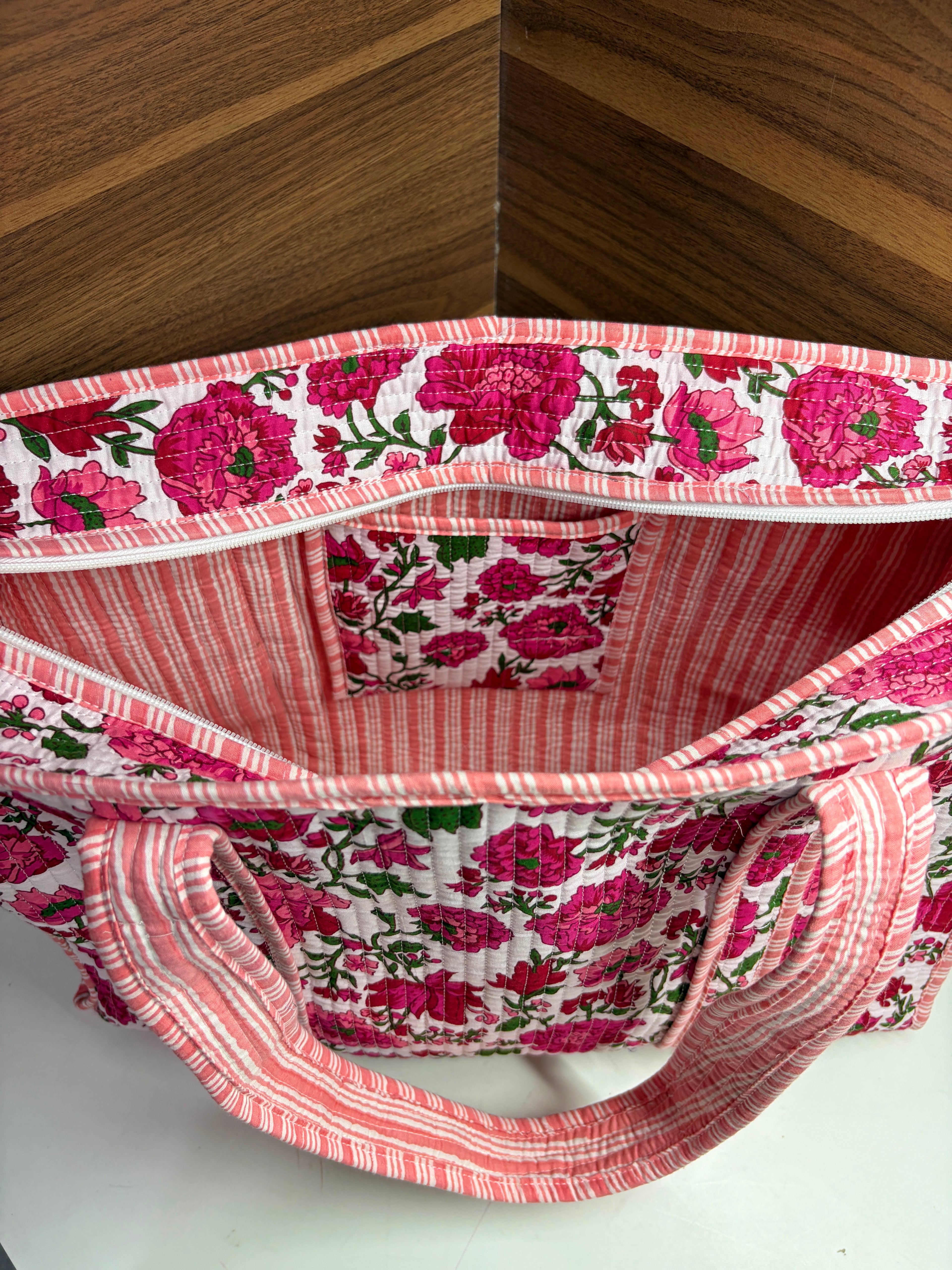 Pink Peony Bags