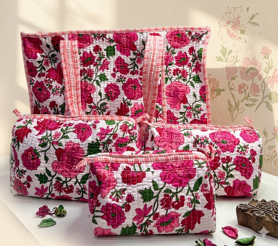 Pink Peony Bags
