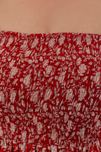 Red smocked Dress
