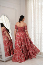 Red smocked Dress