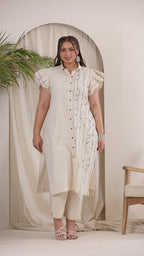 Off white organic cotton co-ord set